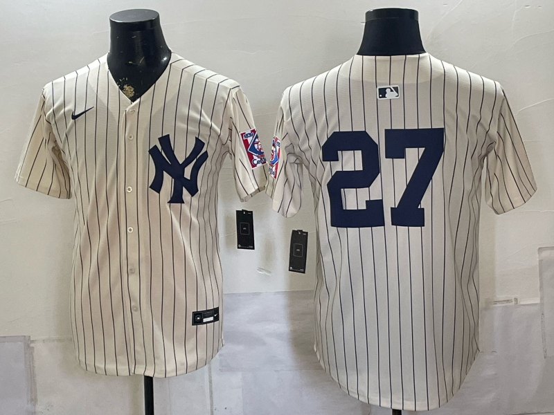 Men 2026 New York Yankees #27 white Nike MLB Jersey 0805->new york yankees->MLB Jersey